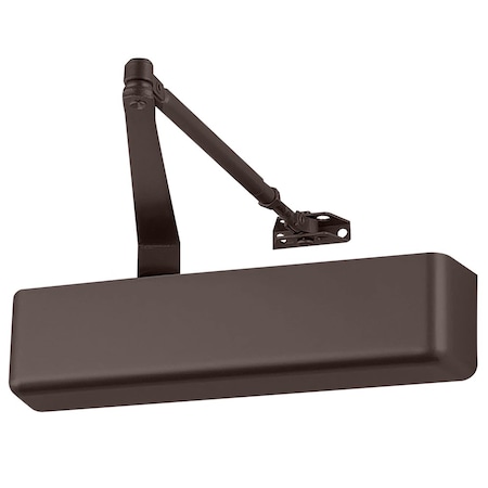 Falcon SC80 Series Medium Duty Closer, Regular Arm, with PA Bracket, SLIM Cover, Dark Bronze Painted SC81A RWPA DKB